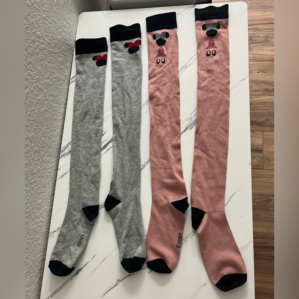 Disney Forever 21 Minnie Muse Mouse Collection Rare thigh high socks small